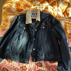 Jean Jacket with Sherpa collar